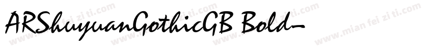 ARShuyuanGothicGB Bold字体转换